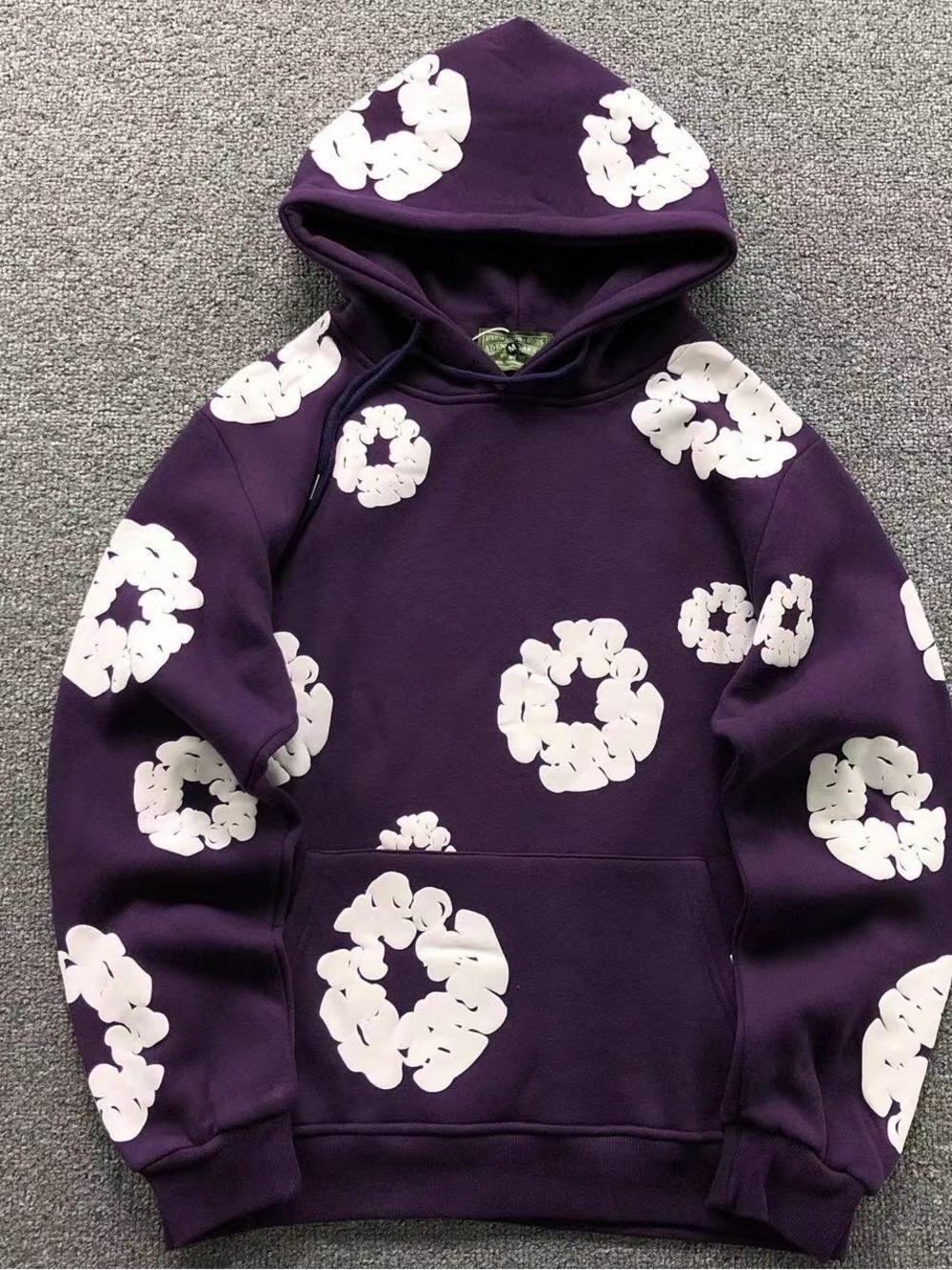 Denim Tears Purple Hoodie with White Graphic